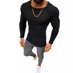 Herren Langarm Strickshirt mit eleganter Struktur R&B