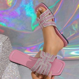 Damen Glamouröse Riemensandaletten mit funkelnden Applikationen R&B