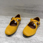 Damen Ballerinas mit elegantem Riemen und geschwungener Form R&B