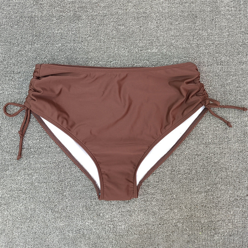 Damen Hochgeschnittene Bikinihose mit Raffung R&B