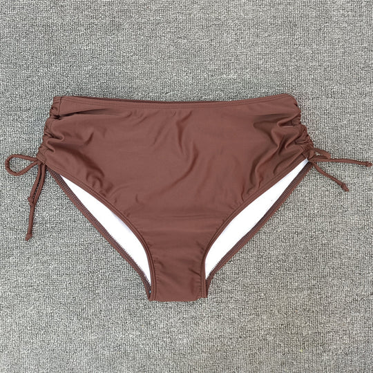 Damen Hochgeschnittene Bikinihose mit Raffung R&B