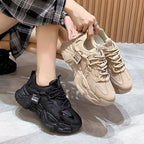 Damen Sportliche Chunky Sneaker mit atmungsaktiver Oberflächenstruktur R&B