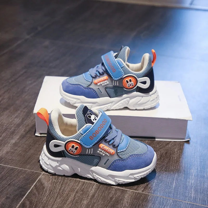 Damen sportliche Klett-Sneaker mit buntem Tiermotiv und atmungsaktivem Obermaterial R&B