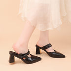Damen Elegante Slingback Pumps mit modischem Schleifen-Detail