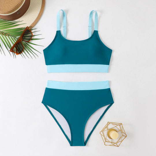 Damen Bikini-Set mit hohem Bund und sportlichem Schnitt R&B