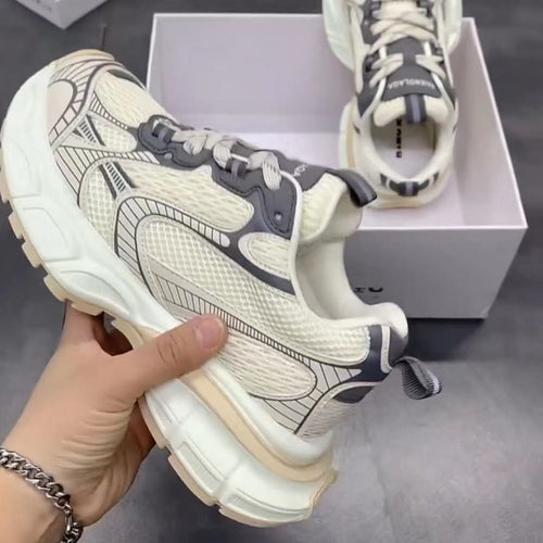 Damen Sportliche Comfort Sneakers mit atmungsaktiver Netzstruktur und dämpfender Sohle R&B