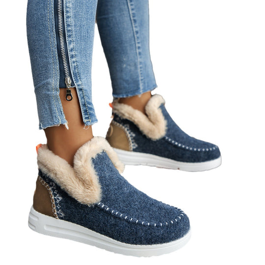 Damen Bequeme gefütterte Sneaker mit elegantem Klettverschluss und rutschfester Sohle R&B