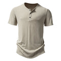 Herren Kurzarm-Henley-Shirt mit strukturiertem Design