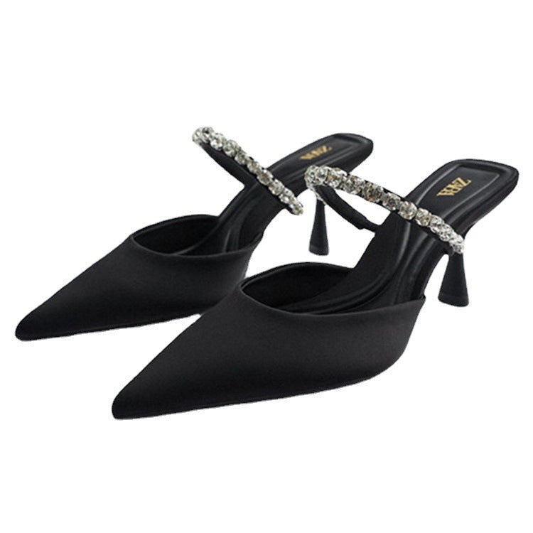Damen Slingback-Pumps mit funkelndem Strass R&B