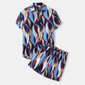 Damen Pyjama-Set mit modernem grafischen Muster