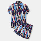 Damen Pyjama-Set mit modernem grafischen Muster