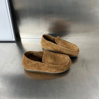 Damen Mokassins aus hochwertigem Wildleder mit komfortablem Fußbett und elastischem Design R&B