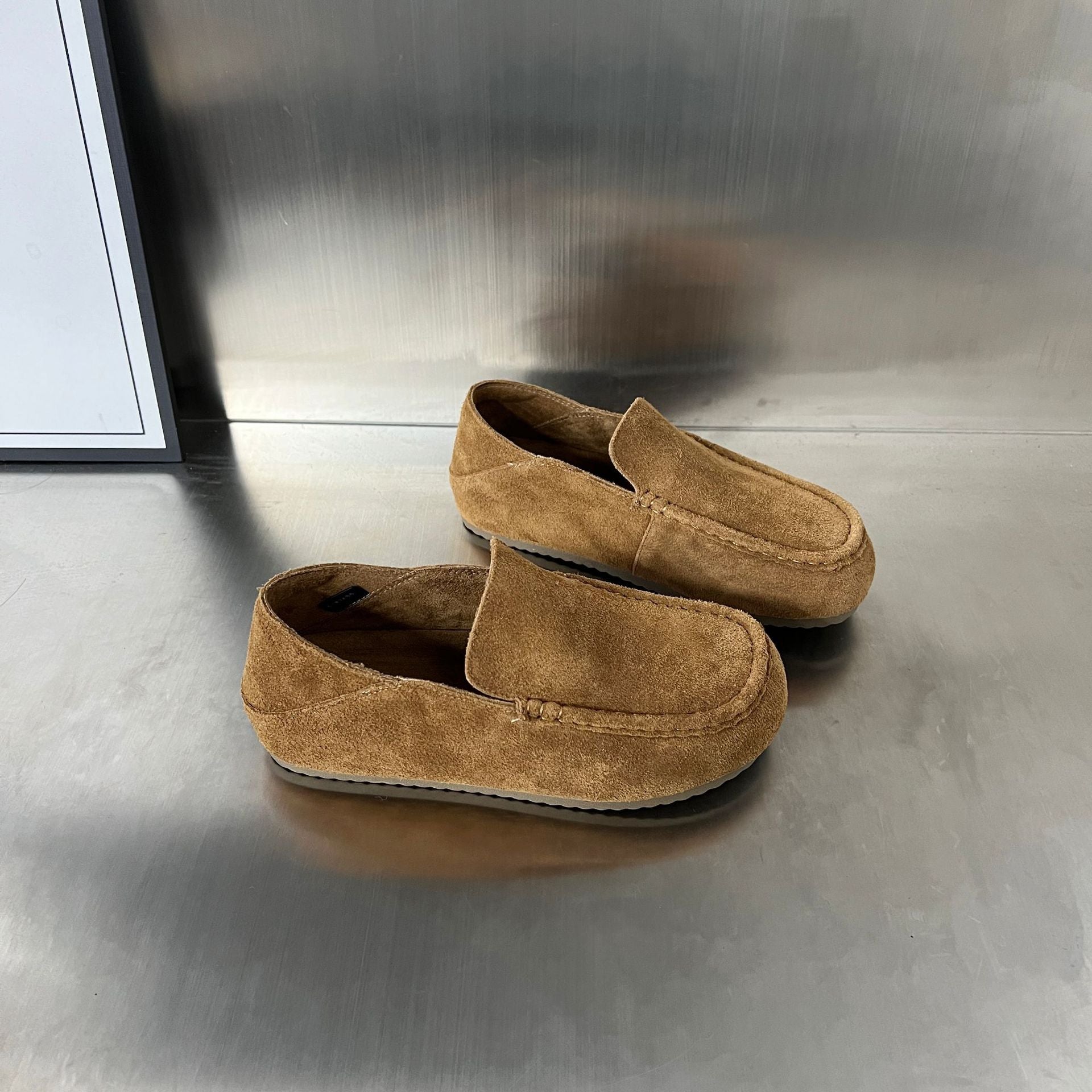 Damen Mokassins aus hochwertigem Wildleder mit komfortablem Fußbett und elastischem Design R&B