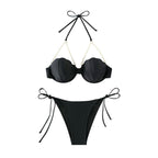 Damen Bikinioberteil mit muschelförmigem Design und Perlenschnürung