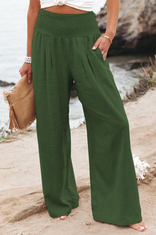 Damen weiter Sommerhose mit elastischem Bund R&B