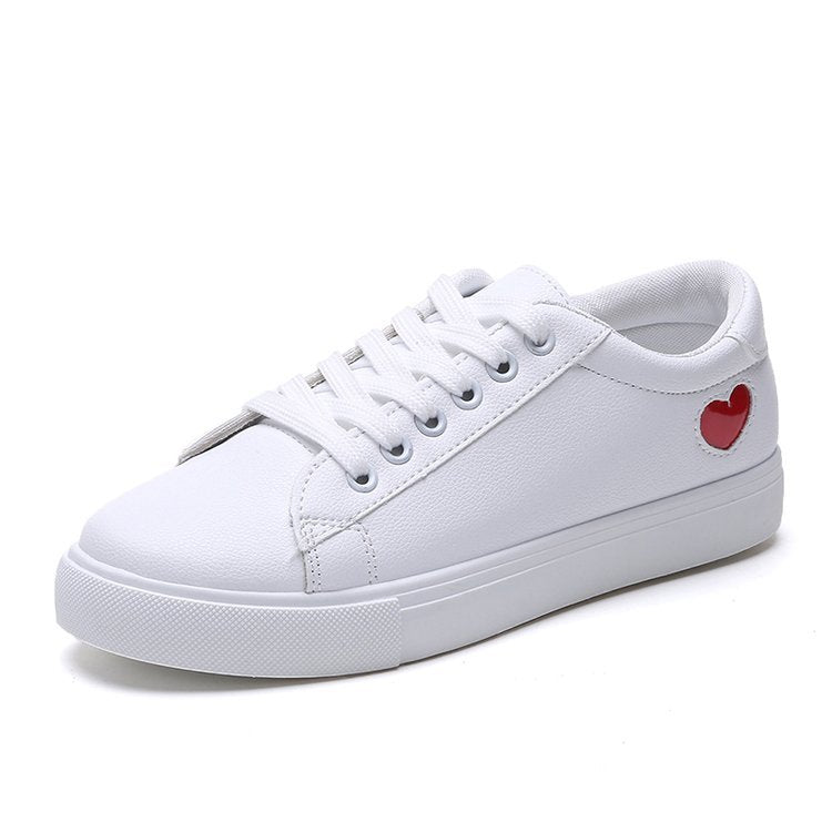 Damen modische Sneaker mit Herzen-Applikation und rutschfester Sohle R&B
