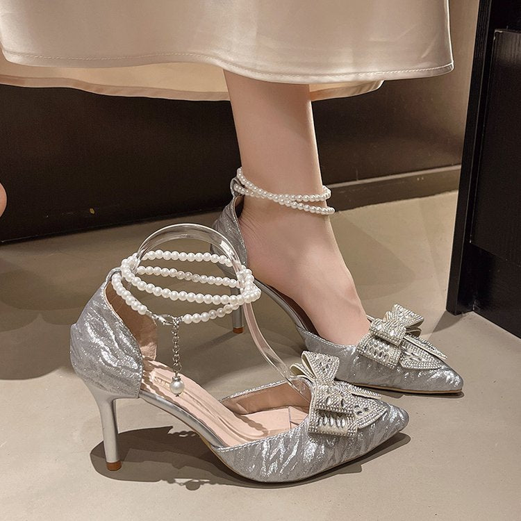 Damen Pumps mit Zierbogen und Perlendetail R&B