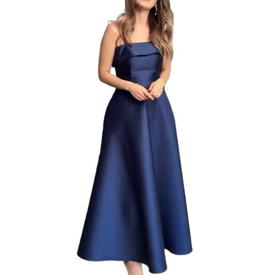 Damen Elegantes Abendkleid mit schulterfreiem Design und voluminösem Rock R&B