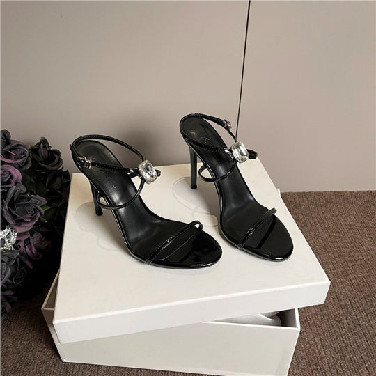 Damen elegante Sandaletten mit glitzernden Akzenten R&B