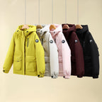 Damen Isolierte Outdoorjacke mit voluminösem Kapuzenkragen und praktischen Taschen R&B