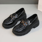 Damen Elegante und bequeme Loafer mit modischem Schnallen-Design R&B