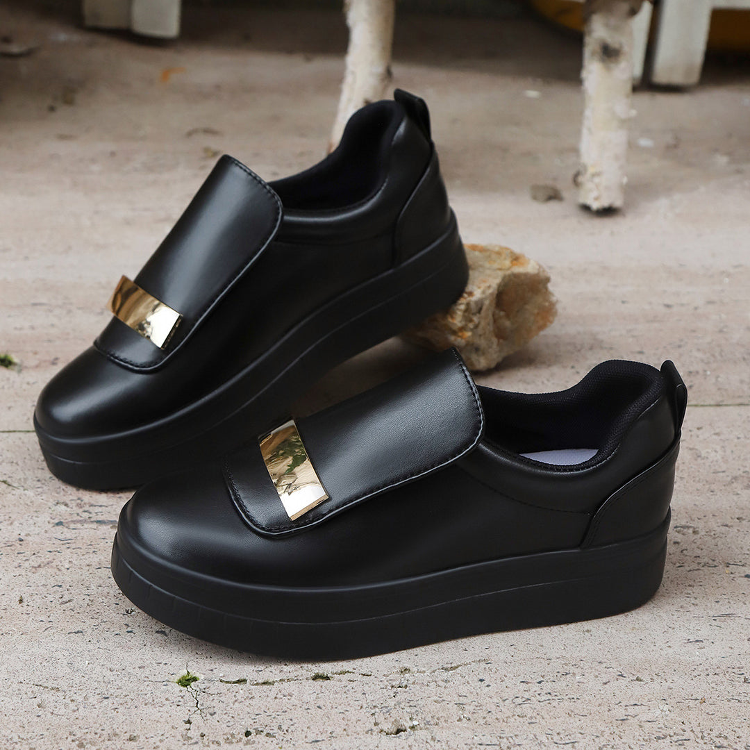 Damen Sneakers mit modischem Klappdesign und komfortabler Plateausohle R&B
