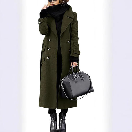 Damen eleganter Wollmantel R&B