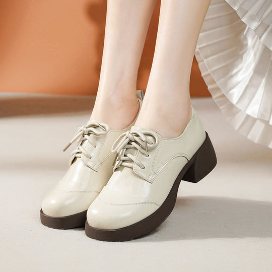 Damen Schnürschuhe mit komfortablem Blockabsatz und eleganter Optik R&B