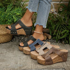 Damen Wedge-Sandaletten mit stilvollem Riemendesign R&B