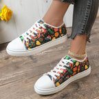Damen Modische Sneaker mit buntem Print und bequemem Innenfutter R&B