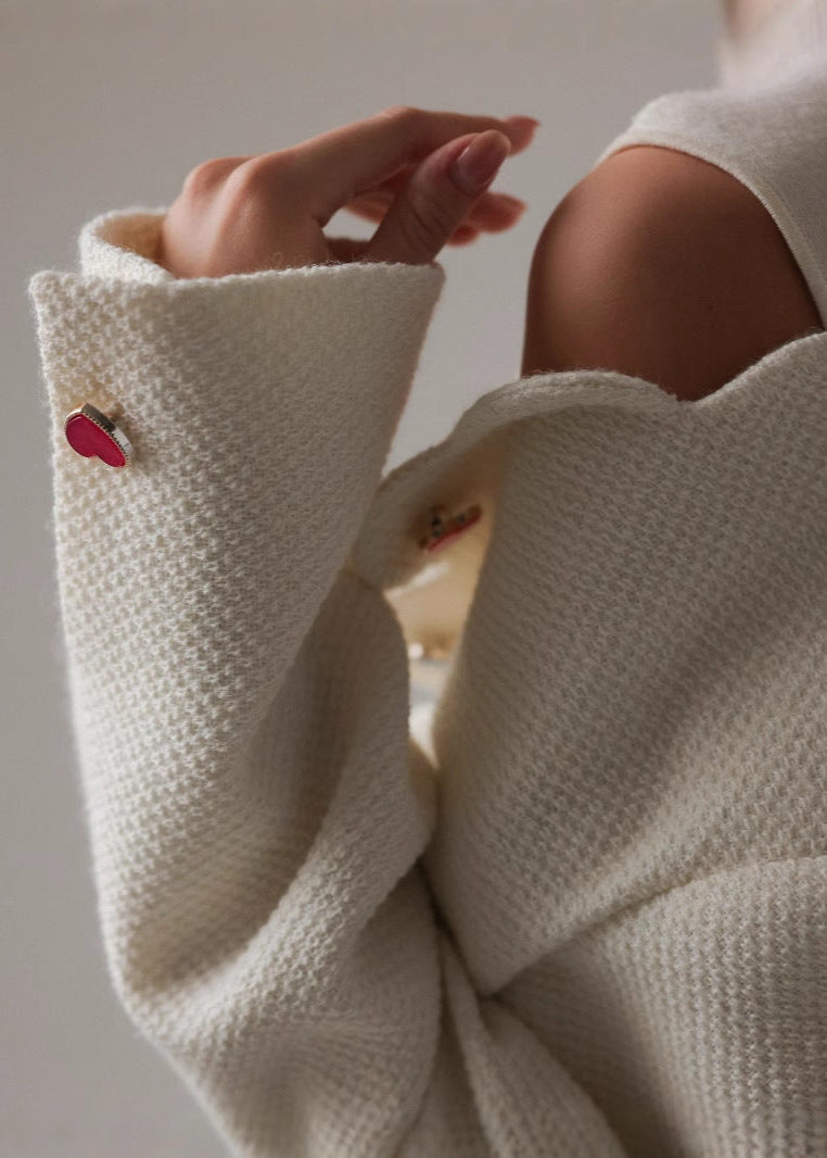 R&B | Herzknopf Wolljacke