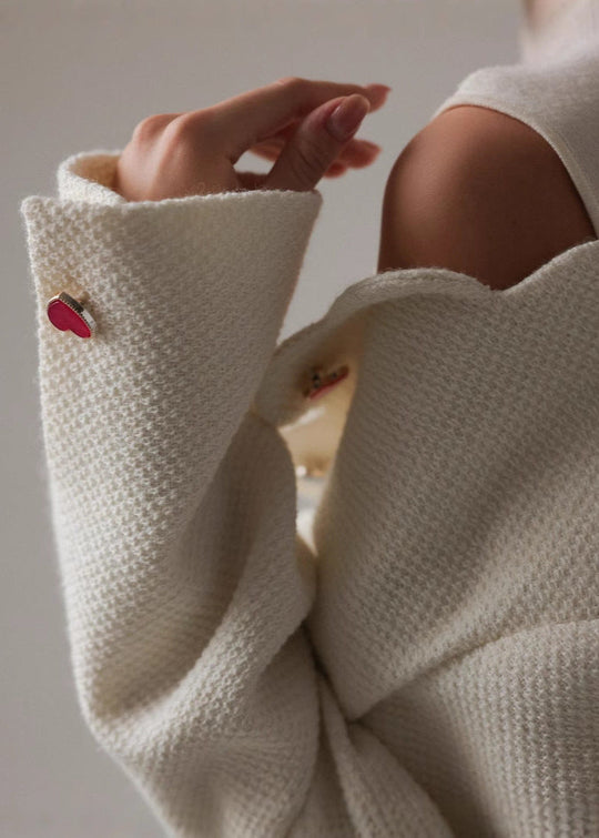 R&B | Herzknopf Wolljacke