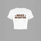 Damen T-Shirt mit kreativem Statement-Print R&B
