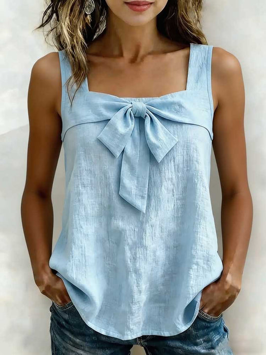Damen Chice Freizeitbluse mit dekorativem Schleifen-Ausschnitt R&B