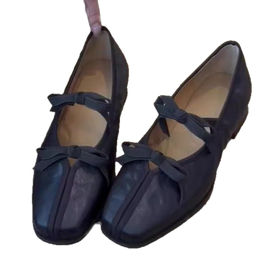 Damen Ballerinas mit femininer Schleifenverzierung und hochwertiger Lederoberfläche R&B