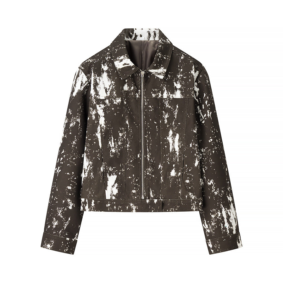 Damen lässige Utility-Jacke mit auffälligem Farbdesign R&B