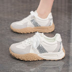 Damen Modische Sneakers mit Glitzer-Details und flexibler Sohle R&B