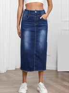 Damen Denim Maxirock R&B