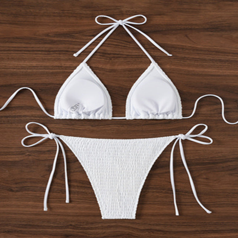 Damen Triangel-Bikini mit strukturierter Oberfläche