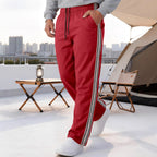 Herren nan Retro-Trackhose mit schmal zulaufendem Bein elastischem Bund Tunnelzug und seitlichen Streifen R&B