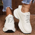 Damen Sportliche Sneakers mit atmungsaktivem Obermaterial und rutschfester Laufsohle R&B