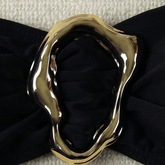 Damen Bikini mit modischem Knotendesign und elegantem Goldakzent R&B