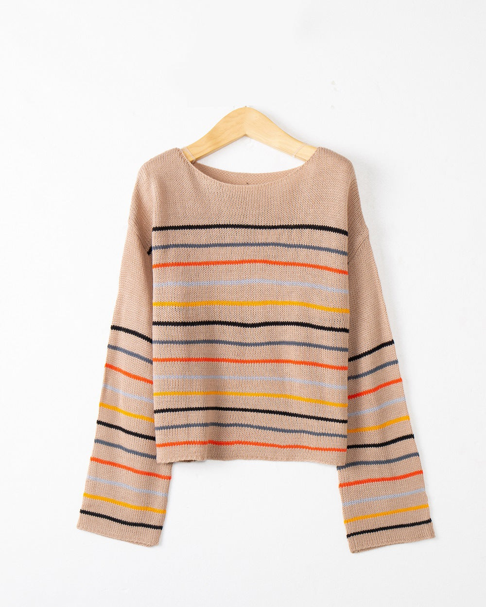 Damen Oversized Streifenpullover aus weichem Material mit weitem Schnitt R&B