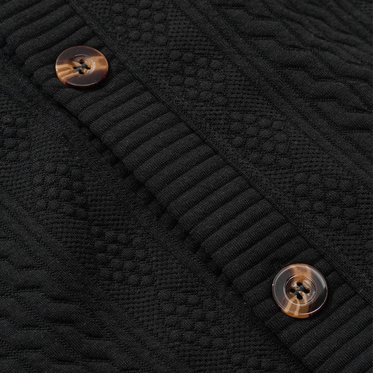 Herren Strickjacke mit hochwertigem Strukturmuster und modernen Knöpfen R&B