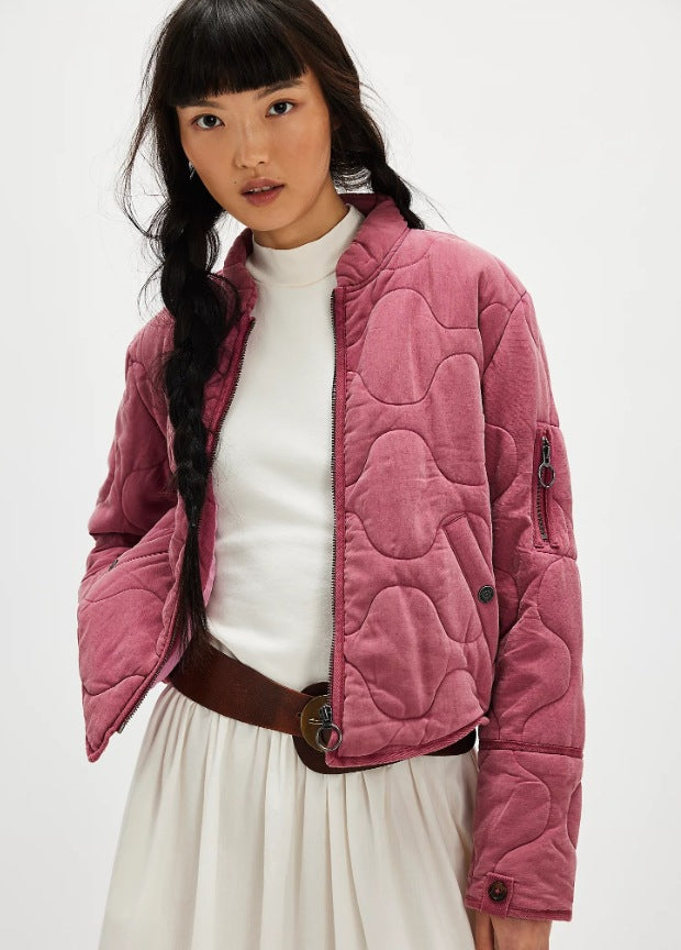 Damen gesteppte Bomberjacke R&B