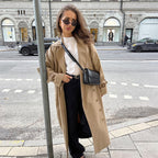 Damen Eleganter Trenchcoat mit hochwertiger Verarbeitung und lockerem Schnitt R&B