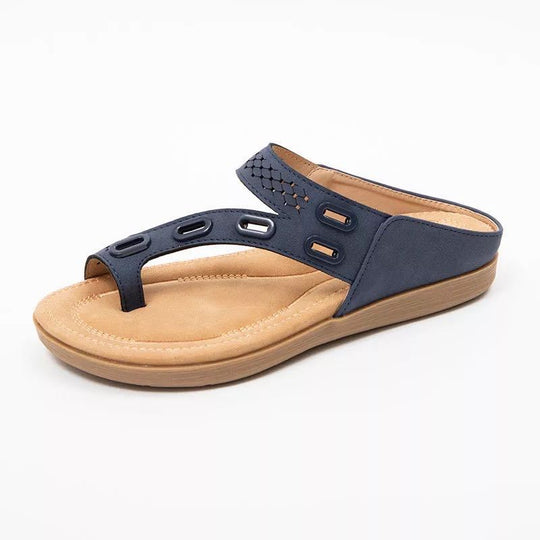 Damen komfortable Zehensandalen mit anatomischer Fußbettgestaltung R&B