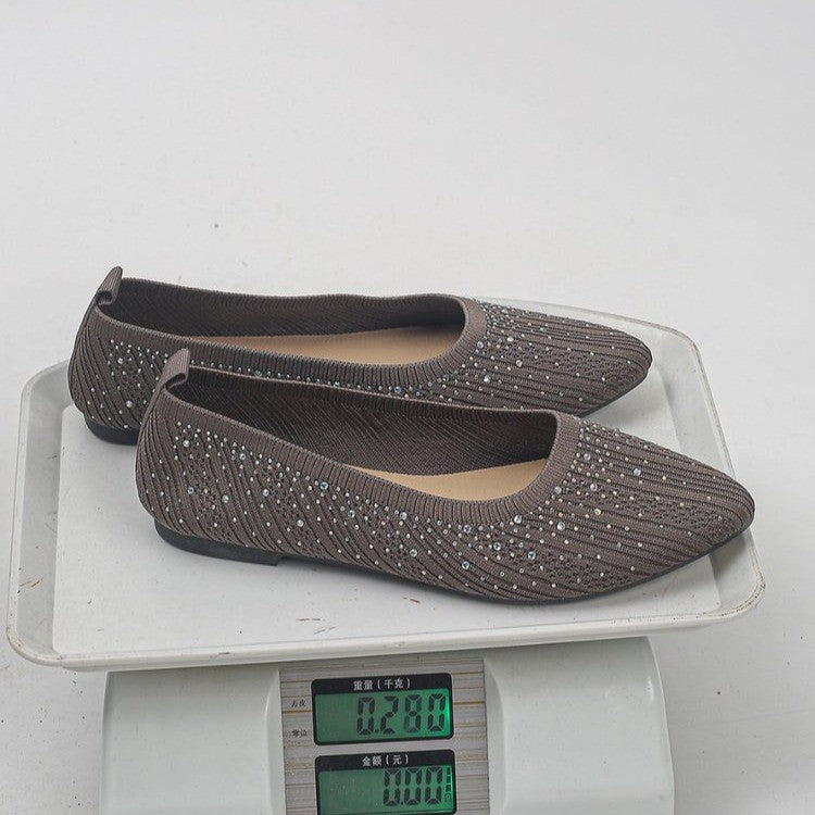 Damen Ballerinas mit funkelndem Glitzerdesign R&B