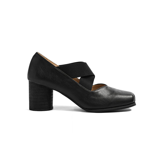 Damen elegante Ballerinas mit elastischen Riemen und glänzender Leder-Oberfläche R&B