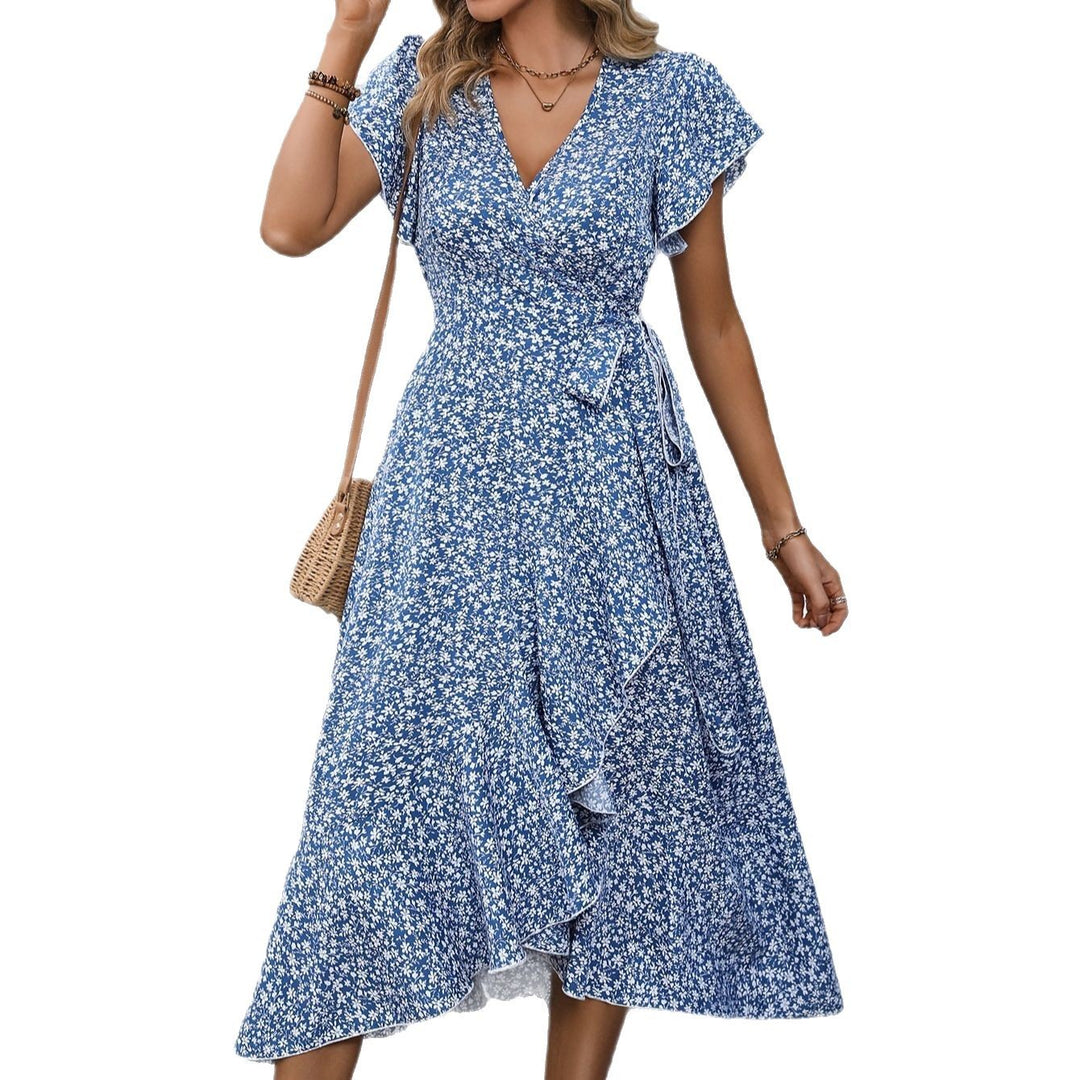 Damen Wickelkleid mit floralem Muster R&B